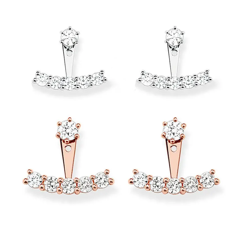 Женские серьги гвоздики из серебра 925 пробы с фианитом|Серьги-гвоздики| |