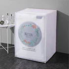 Чехол для барабана стиральной машины, водонепроницаемая Пылезащитная сушилка на молнии PEVA, защитный чехол, домашние аксессуары с мультяшным принтом