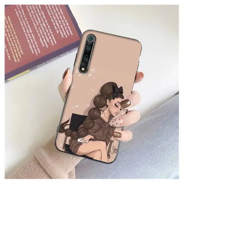 

ZFGHSHYQ Soft Cover Cartoons Ariana Grande Phone Case For Xiaomi 8 9 Se 10 10pro Note 2 3 10 MIX2 S MAX2 3 F1 5X