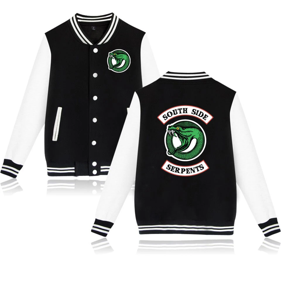 

Hot Sale Riverdale Hoodie SouthSide Baseball Jacket Men Women Jacket Snake South Side SERPENTS Hoodies Sweatshirt Boy Clothes