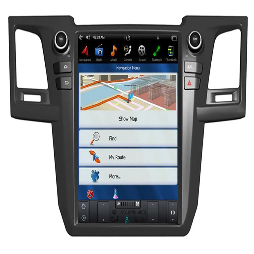 12 1 &quotTesla Android 9 0 7 подходит для TOYOTA Fortuner/HILUX Revo 2004 05- 2011 2012 2013 2014 2015 автомобильный