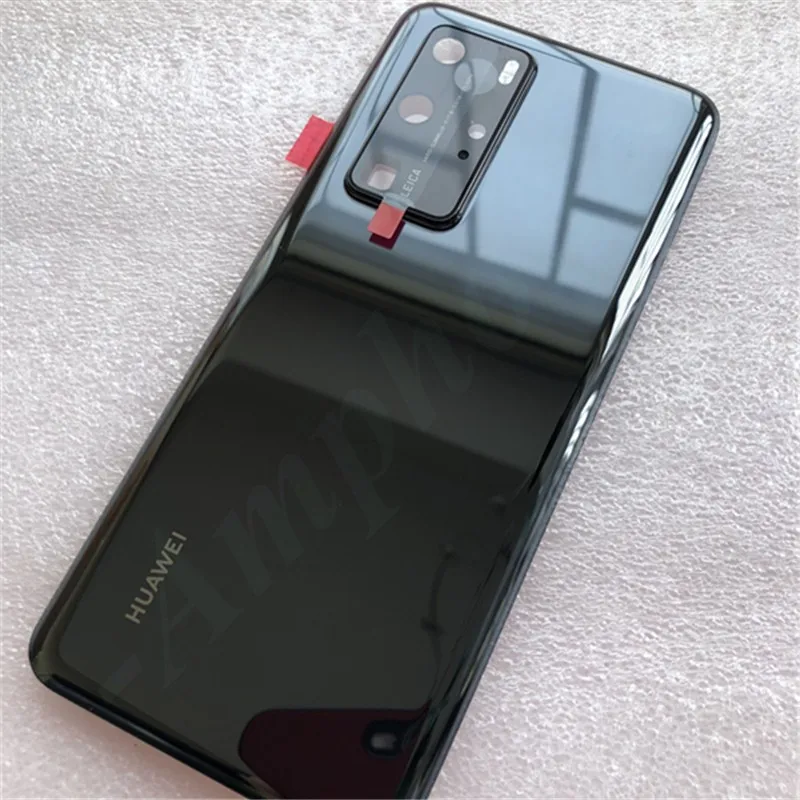100 original tempered glass back cover for huawei p40 pro spare parts back battery cover door housing camera frame free global shipping