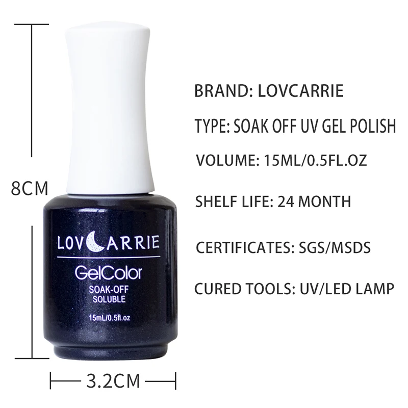 LOVCARRIE 15 мл Гель лак оливковый авокадо зеленая серия УФ светодиодный Vernis