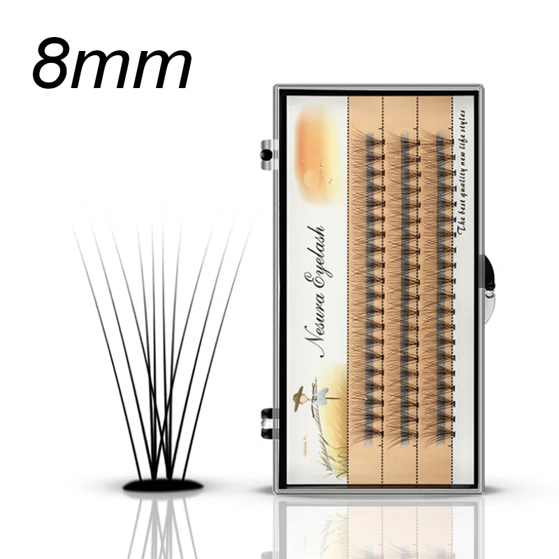 8mm(0.07mm) 60 пряди, норковые ресницы для наращивания, натуральные, 3D, русский объем, искусственные ресницы, индивидуальные, 10D, Кластерные ресницы для макияжа, Cilios - Цвет: 8mm(0.07mm)