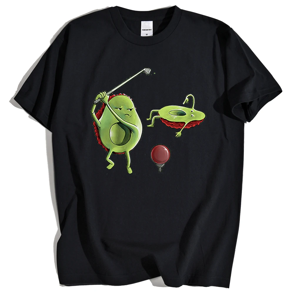 

Kohpweran New Summer T-Shirt Funny Avocado Fashion Street Prints Clothes Men Crewneck Casual Shirts Personality Loose Shirt