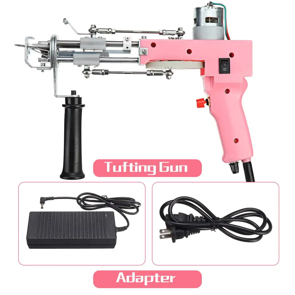 Pistola de Tufting 2 en 1 para hogar, m&aacute;quina de bordado Industrial, alfombra el&eacute;ctrica-2