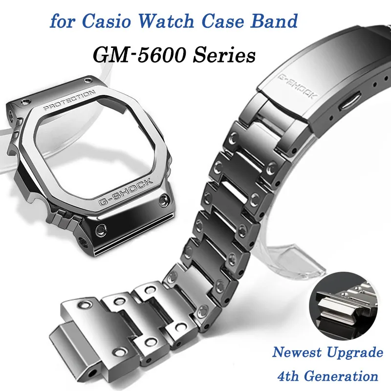 

Steel Watch Strap Bezel Frame for Casio GM-5600 Small Square Series Metal Watches Accessories Band Case Dedicated Modification