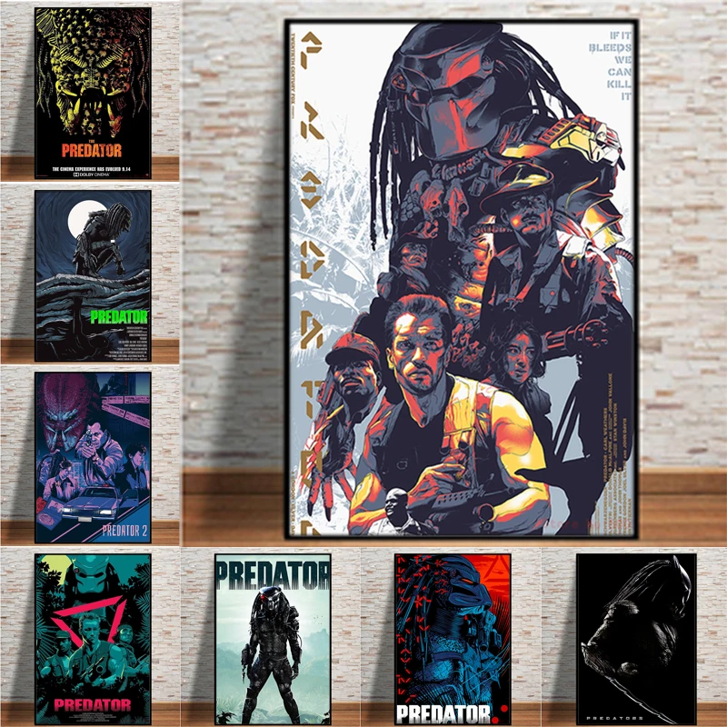 

Classic Horror Movie Predator Warrior Artwork Canvas Painting Wall Art Picture Posters and Prints for Living Bedroom Home Decor