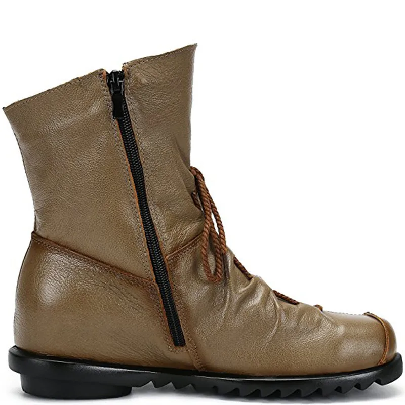 Зимняя обувь Женские зимние ботинки Женская кожаная Уличные ботильоны на