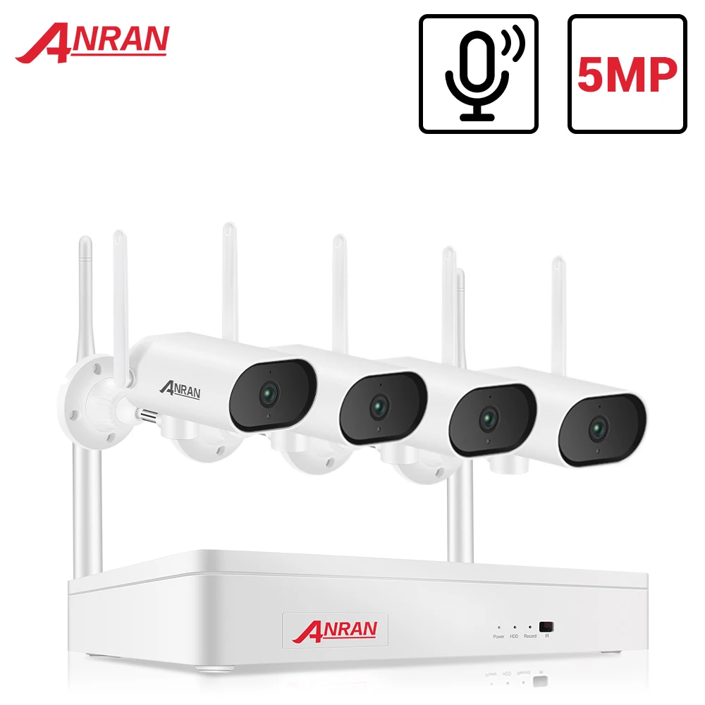 Система видеонаблюдения ANRAN 5 Мп PTZ камера системы безопасности Wi-Fi
