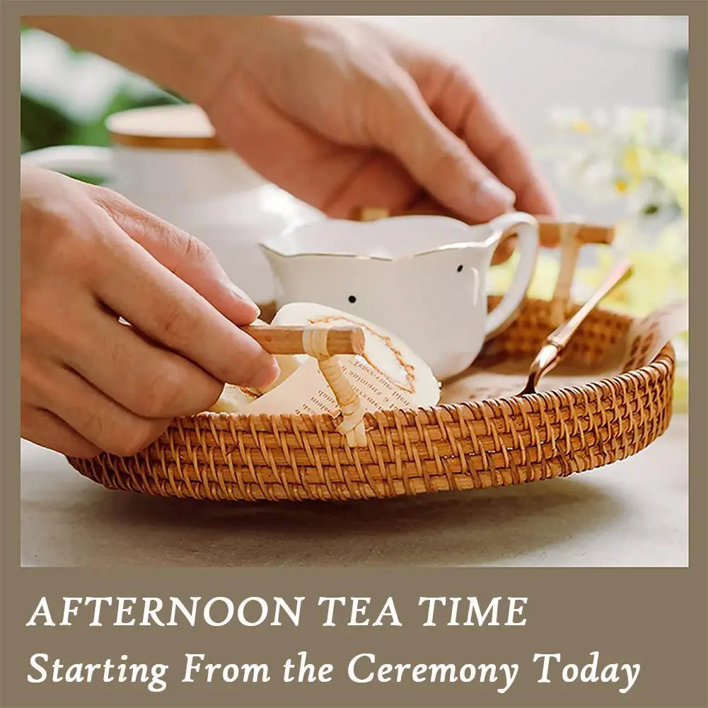 

Круглая плетеная корзина для хлеба из ротанга, 22/24/28 см