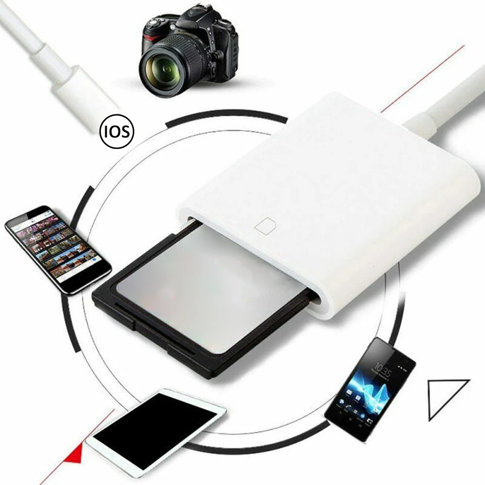 

SD Card Adapter OTG Lighting to Micro SD Camera Card Reader Phone SD Card Reading for iOS 9.2/iPhone 6 7 8 11 XS /iPad Pro