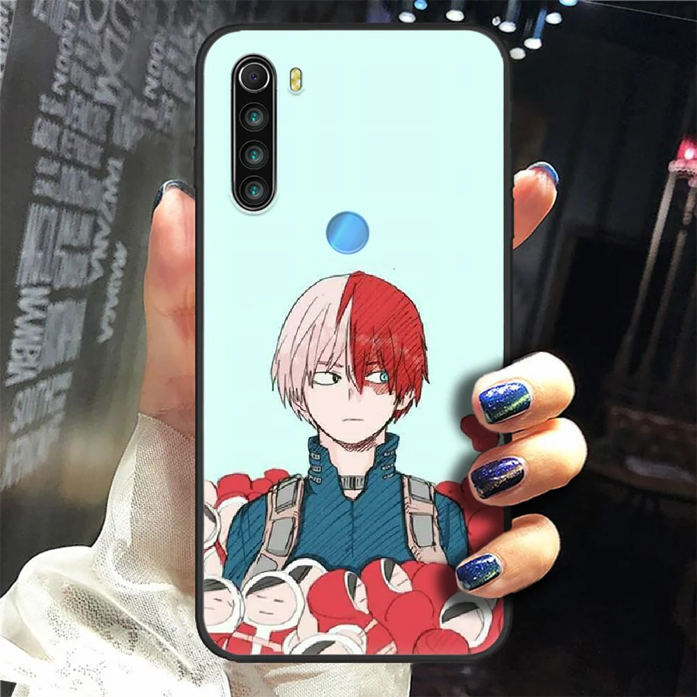 

My hero Academy Todoroki Shouto Phone Case Cover Hull For XIAOMI Redmi 7a 8a S2 K20 NOTE 5 5a 6 7 8 8t 9 9s pro max black prime
