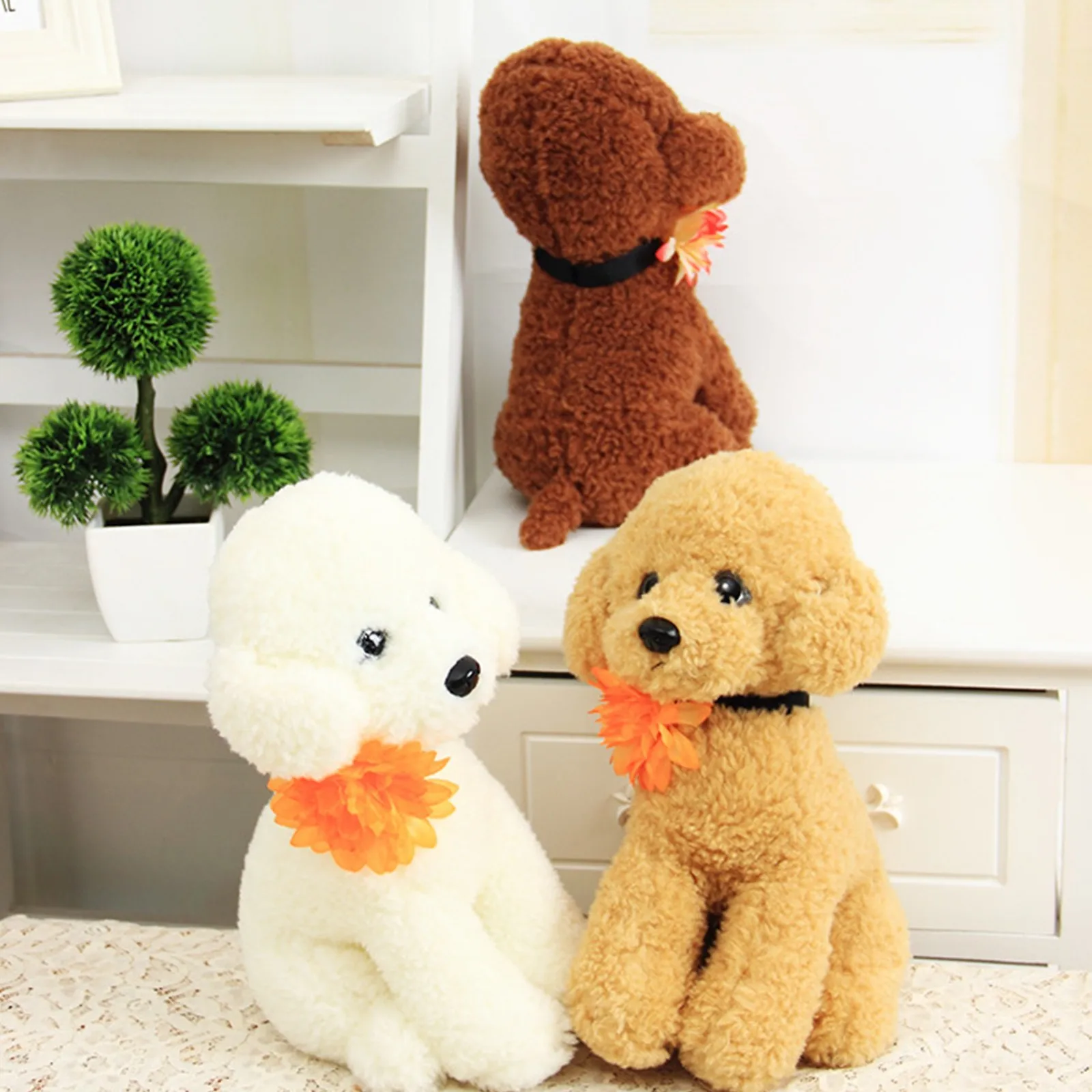 Тедди собака Детские плюшевые игрушки коричневая симуляция милые детские