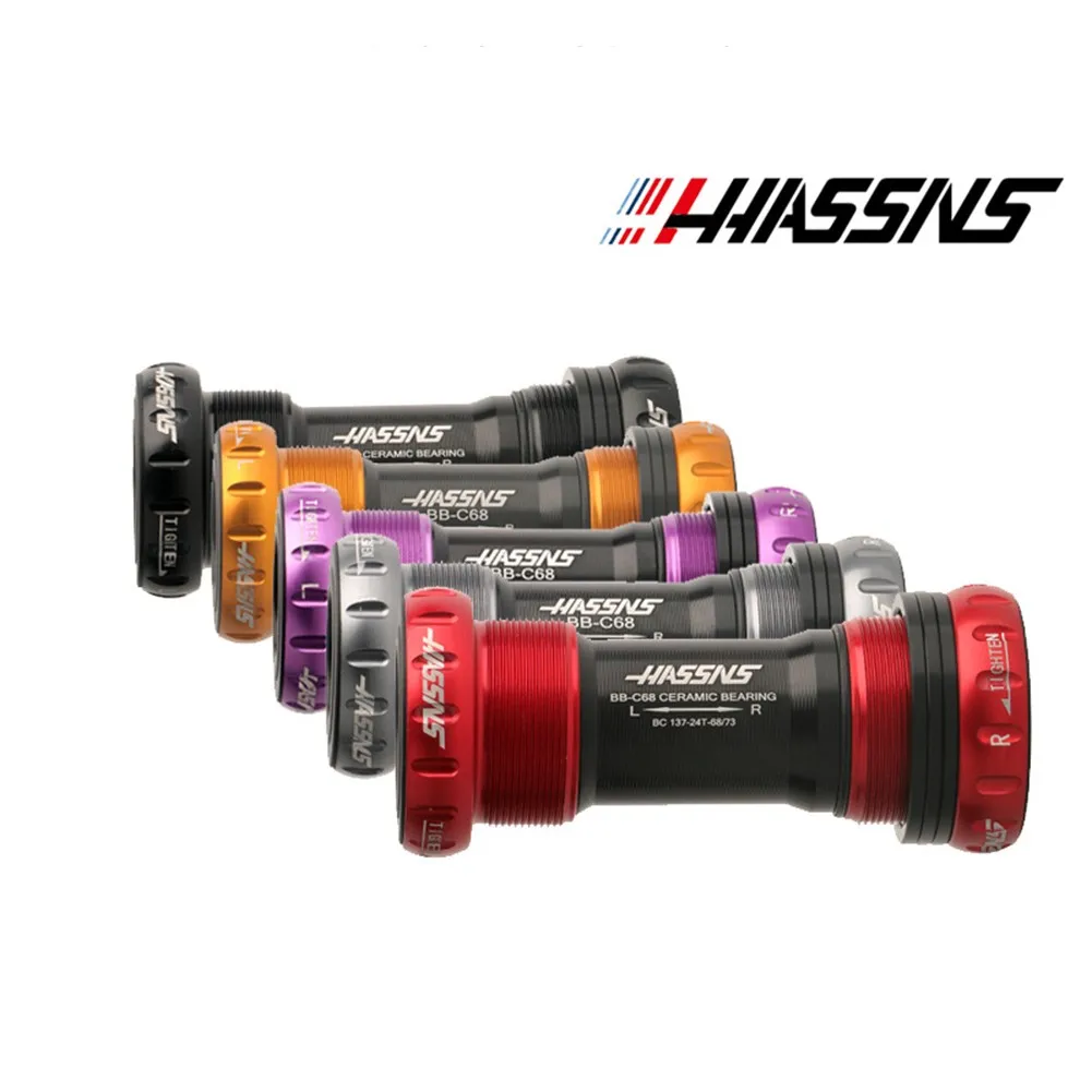 

MTB Road Mountain Bike Aluminum BB Thread Bottom Brackets For 68-73mm Bearing Crankset Parts Outdoor Cycling Bicycle Accessories
