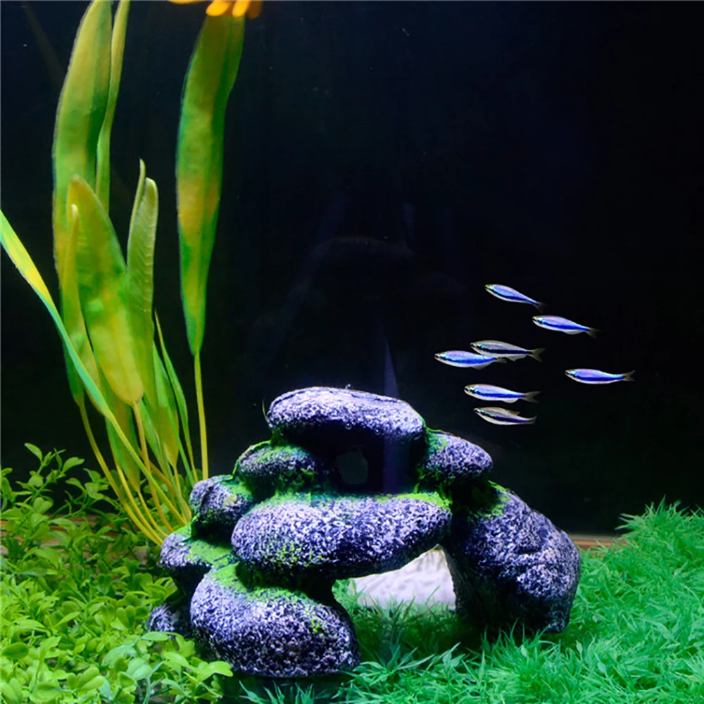 Saim аквариумный камень украшение Acuarios аквариумный камень Heap Rockery Декор аквариум украшения Смола Rockery рыба каменная пещера