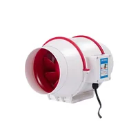 6 inch Inline Duct Fan 80W Quiet Exhaust Fan Home Bathroom Extractor Ventilation Kitchen Toilet Wall Air Clean Ventilator