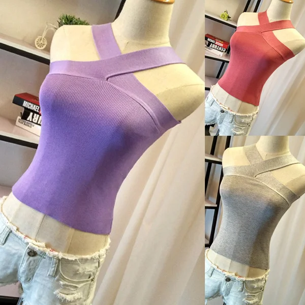 

New Women's Sexy Sleeveless Slim Knitted Camisole Nuyoah