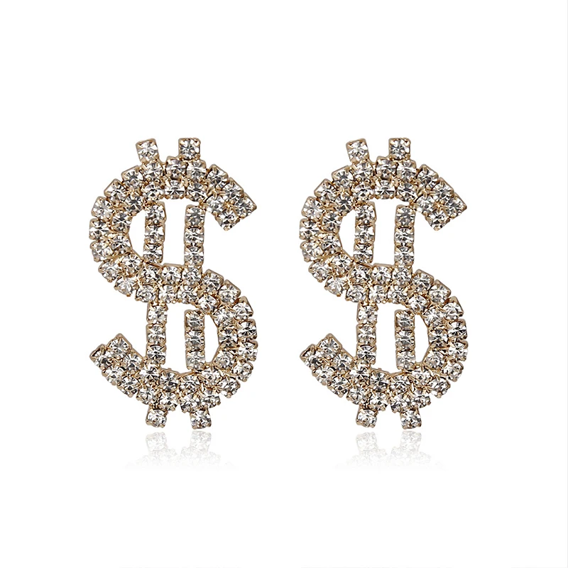 AMORCOME шикарные блестящие стразы доллар с украшением в виде кристаллов Подвески