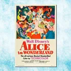 Картина из фильма Алиса в стране чудес, Шелковый Холст, плакат с принтом Чеширского кота, настенные картины для декора гостиной