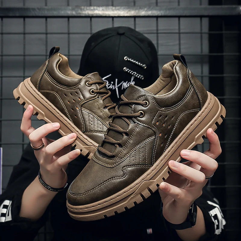 

Кроссовки мужские из вулканизированной кожи, удобная повседневная обувь, модные холщовые кеды