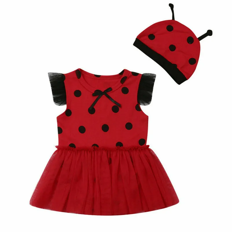 Платье в горошек для маленьких девочек от 0 до 18 месяцев летняя одежда