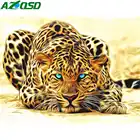 AZQSD леопардовая живопись по номерам Diy Цвет по номерам животные без рамки расписанные вручную наборы Рисование холст украшение для дома