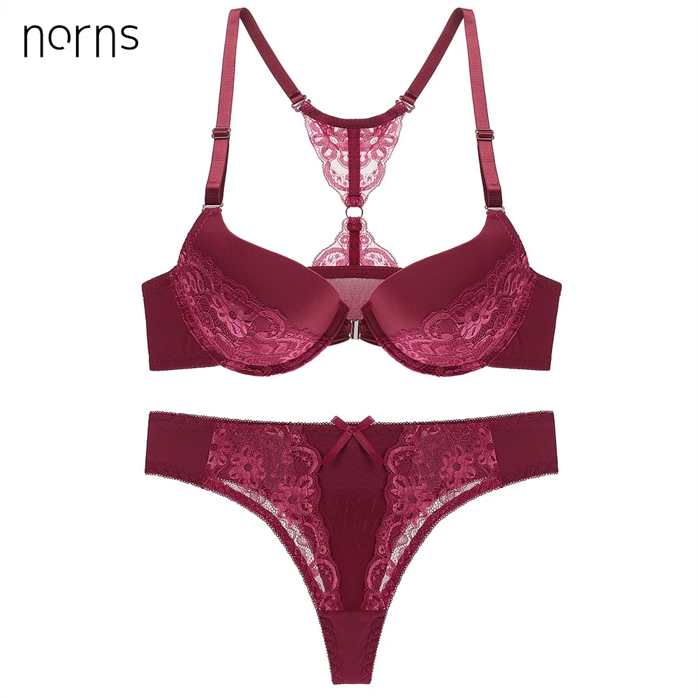 Norns сексуальный пуш ап бюстгальтер и тонкие прозрячные трусики в комплекте