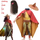 Новый костюм для косплея супергероя Raya для детей, костюм на Хэллоуин, рождественский костюм Raya и последний дракон с 3D принтом, парик Jumpuit