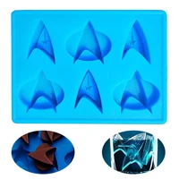 star trek gifts silicone freezer candy chocolate molds cake form ice cube trays cool novelty mini starfleet mold great for party