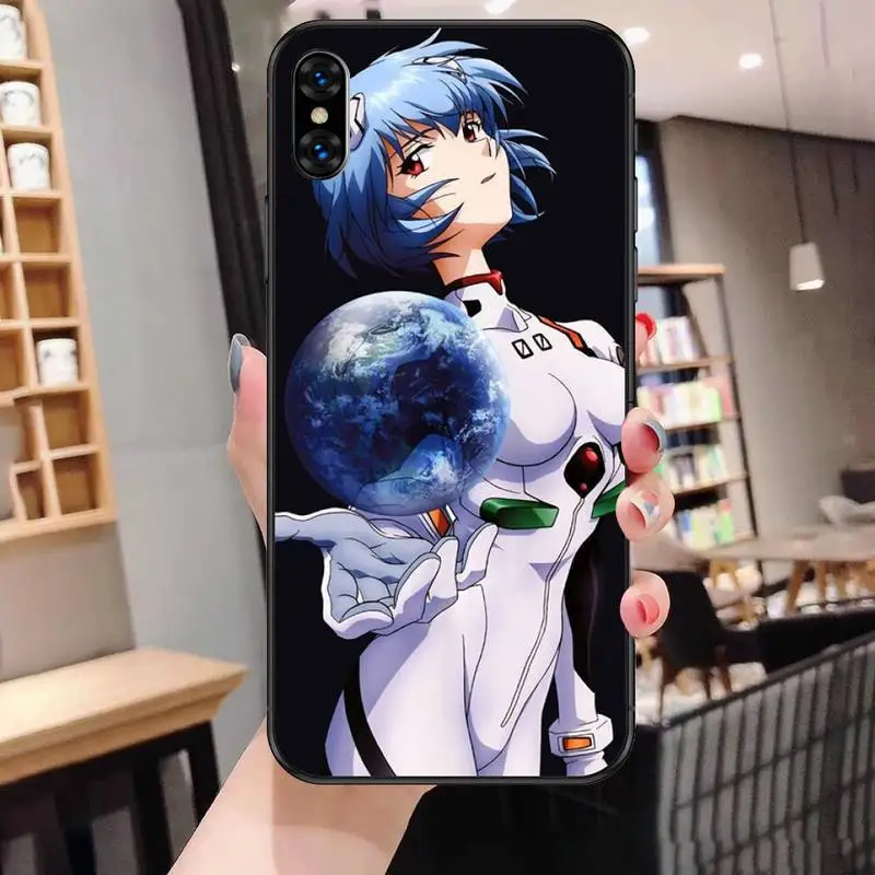 

Asuka Ayanami Rei NERV Phone Case For Black-Iphone 5 5s se 6 6s 7 8 11 12 X Xs Xr Pro Plus Max Mini Cover