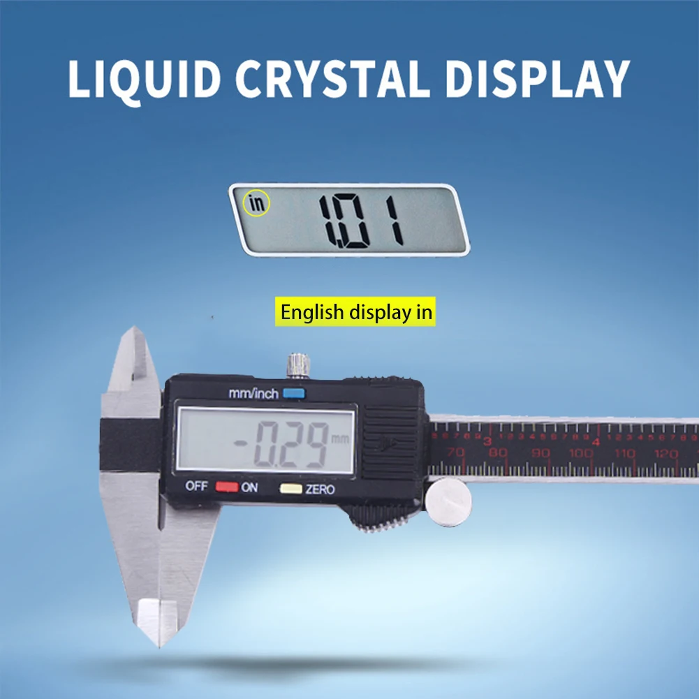 Нержавеющая сталь электронный ЖК-дисплей Дисплей штангенциркуль 0-150 мм