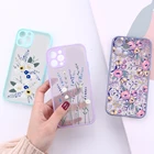 Красивый чехол для телефона iPhone с цветочным рисунком лаванды для 13 12 11 Mini Pro XR XS Max 7 8 Plus X, матовый прозрачный Модный чехол с цветами