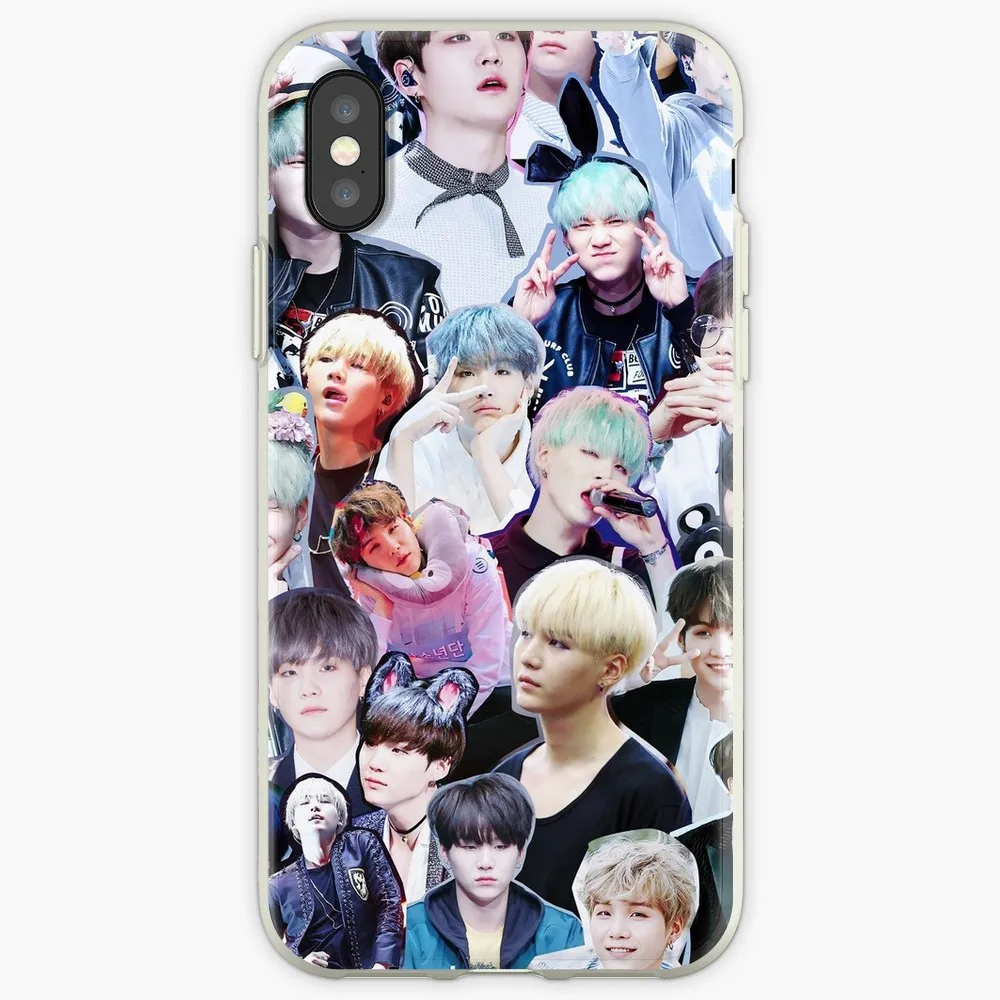 Suga (min YoongSoft чехол для iPhone 7 8 6 6s Plus 5S 4 силиконовый прозрачный X Xs 11 Pro Max