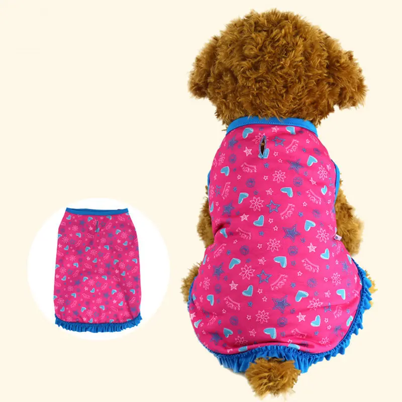 

Pet Printed Vest Puppy Clothes Dog Pet Clothing Cute Clothes For Yorks And Teddy Dog Printed T-shirt