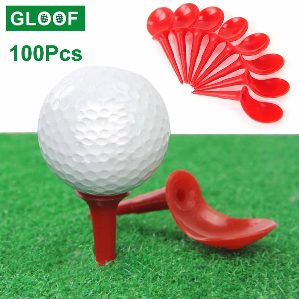 100 шт = 10 Набор 71 мм PE пластиковые тройники для гольфа Держатель Замена дальность