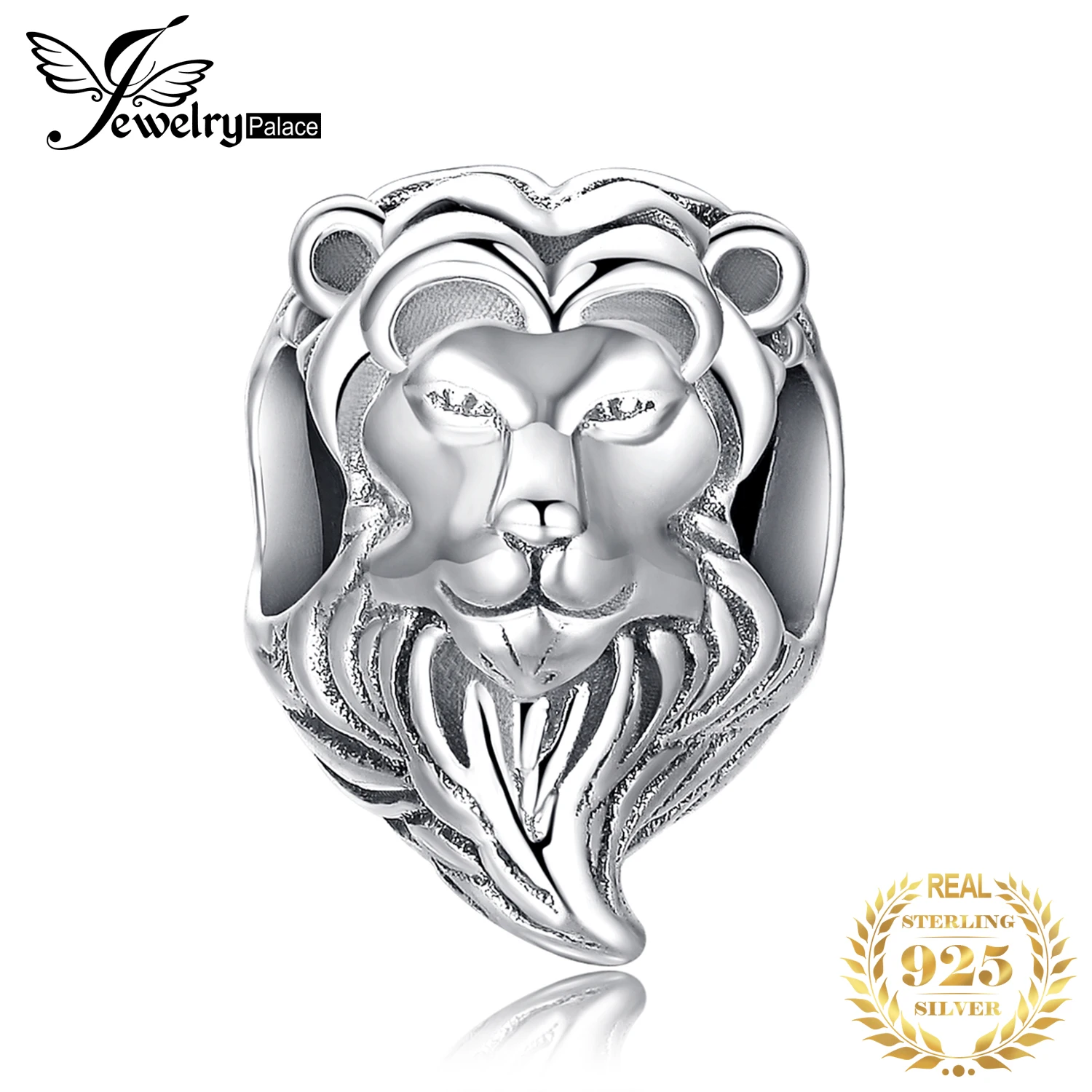 

JewelryPalace Brave Heart 925 Sterling Silver Lion Head Charm Beads Fit Bracelets For Women As Beautiful Gifts New Hot Sale