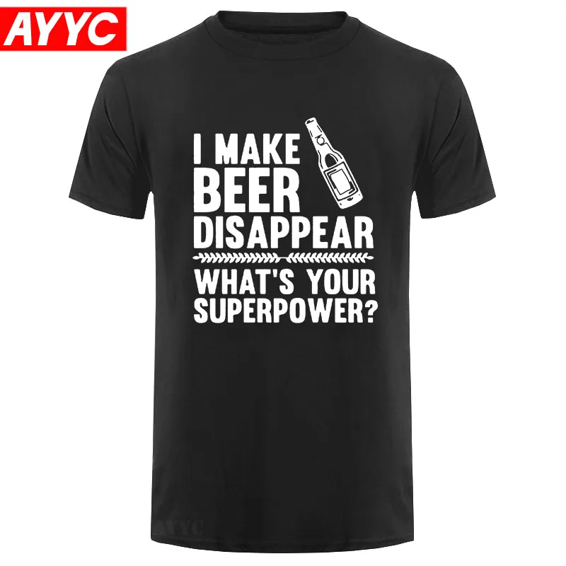 

Новинка, забавная шуточная футболка с надписью I Make Beer Disappear, подарок для папы, Grandad, мужская хлопковая одежда, футболка с коротким рукавом, ру...