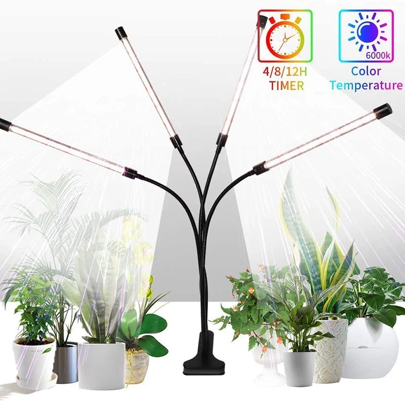 

USB LED Indoor Grow Light, 80W Full Spectrum Phyto Lamps Sunlight White for Plants House Hydroponics Succulent Grow Box