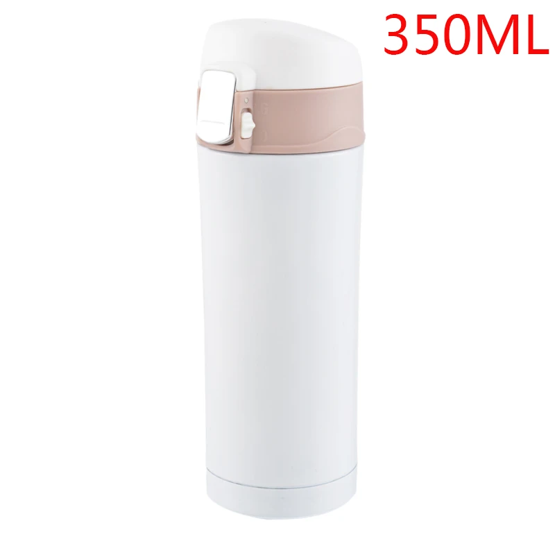 350ML white Hoomall 350 мл Вакуумный термос из нержавеющей стали, кружка для кофе, чая, молока, портативная дорожная бутылка для напитков, Термокружка для дома и офиса - Цвет: 350ML white