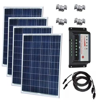 solar panel kit 100w 200w 300w 400w 48v solar controller 12v24v 30a pwm caravan camping car rv boat motorhomes lamp yacht rv