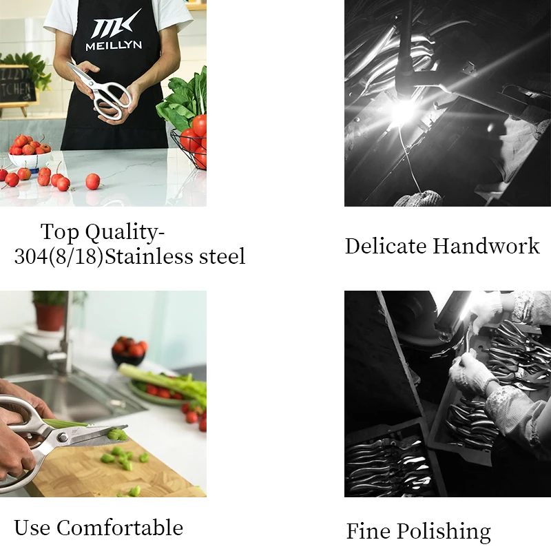 

Multipurpose Kitchen Scissors Heavy Duty Tools Kitchen Gadgets Bone Cutter Shears Chicken Shears Cut Meat Scissors for Fish