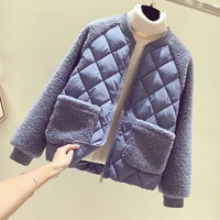 dimi korean style down jacket cotton padded clothes loose fit faux cashmere winter spring and autumn new style