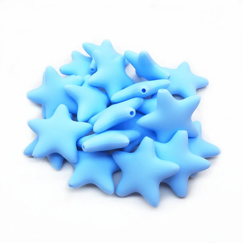 Pastel Blue Chengkai 10 шт. BPA бесплатно силиконовые бабочки Прорезыватель для зубов DIY Детский душ Прорезыватель для зубов Монтессори Сенсорная игрушка животное шарик аксессуары - Цвет: Pastel Blue