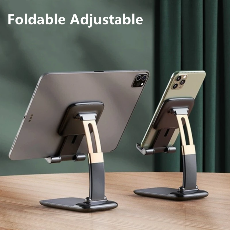 

Adjustable Desk Mobile Phone Stand For Desk iPhone 13 12 iPad Huawei Foldable Gravity Table Desktop Cell Smartphone Metal Holder