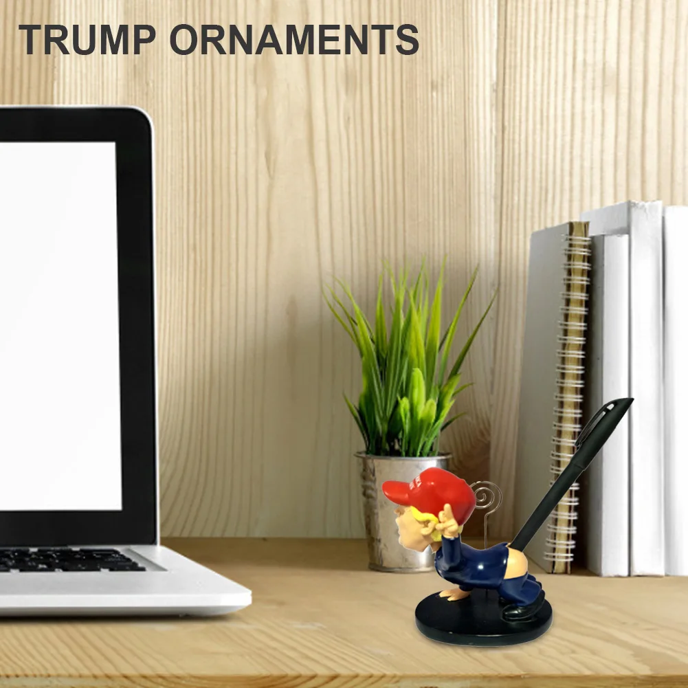 

Spoof Trump pen holder resin storage box pen holder desk decorations home decorations living room decorations