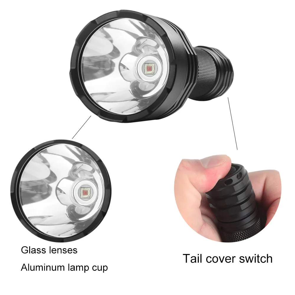 Светодиодный фонарь Ultrafire 18650 ручной тактический для охоты водонепроницаемый -