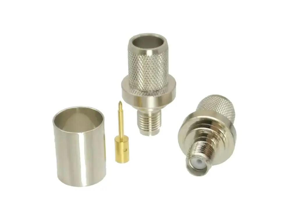 10 шт. разъем RP SMA обжимной RG8 LMR400 RG213/214 RG165 RG393 кабель никель|l connector|sm plug |