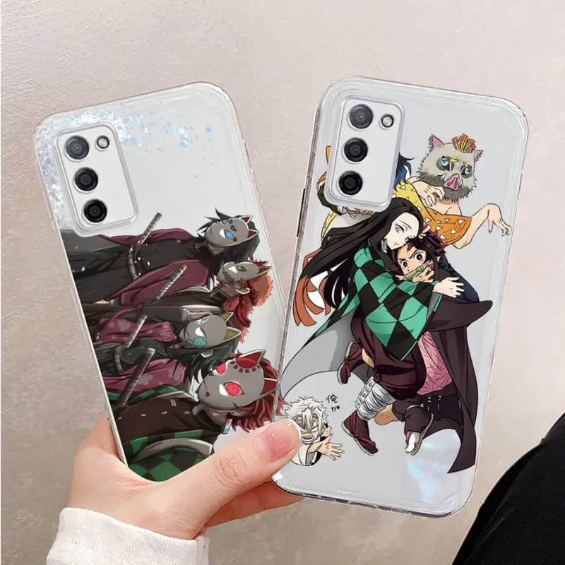 

Anime Kurama Demon Slayer Phone Case Transparent For oppo R17 R15 R11 R9 F11 A32 A39 K7 K5 S X PRO PLUS moible bag