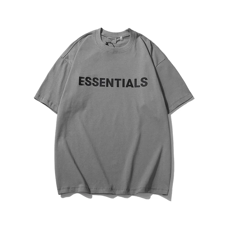 

White Streetwear Oversized T Shirt Essentials For Men And Women Summer Cotton Tshirts Loose Printed Short Sleeve